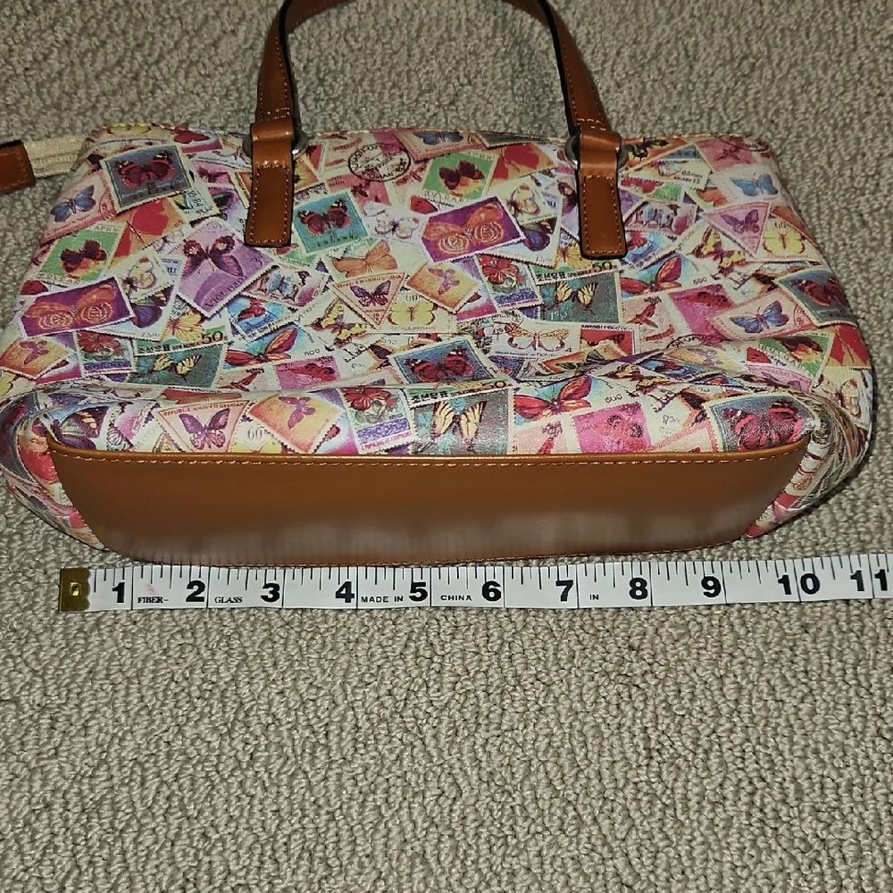 Unique Fossil Multicolor Butterfly Crossbody Bag - Picture 12 of 13